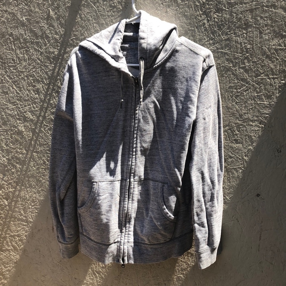 Grey full zipper hoodie